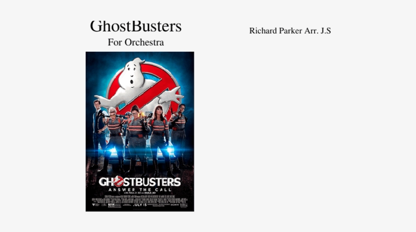Ghostbusters Themes- For Orchestra - Flyer, transparent png download
