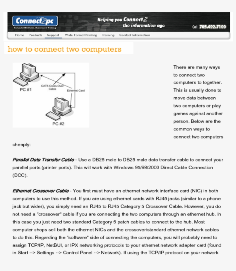 There Are Many Ways To Connect Two Computers To Together - Document, transparent png download