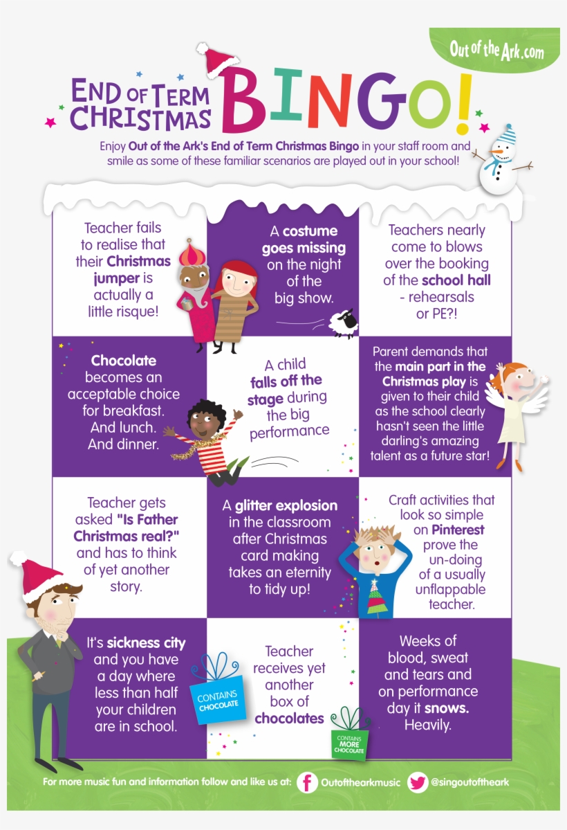 End Of Term Bingo - Poster, transparent png download