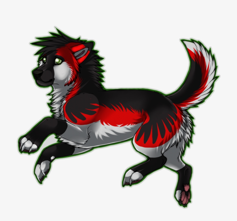 Black Wolf Dragon Photo - Cartoon, transparent png download