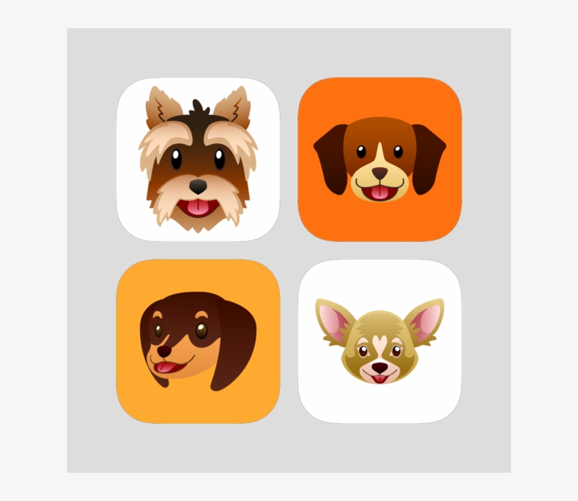 Dog Emoji Stickers Bundle 2 For Imessage 4 - Cartoon, transparent png download