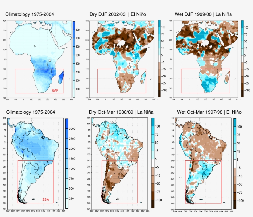 Unusual Past Dry And Wet Rainy Seasons Over Southern - Regions And Seasons Of South America, transparent png download