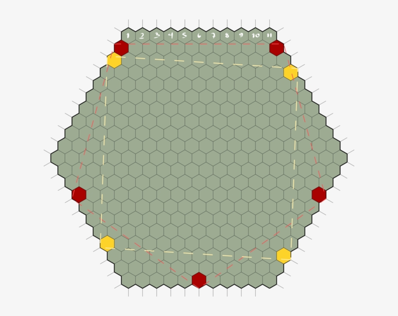 Hex Grid For 4 And 5 Players - Circle, transparent png download