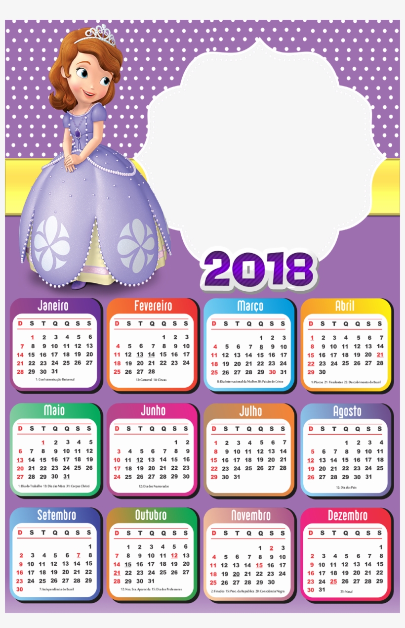 000 × - Calendário Da Princesinha Sofia 2019, transparent png download