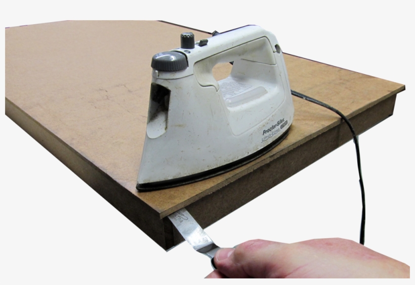 Working The Hot Spatula Into The Glue Joint Takeapart21l - Plywood, transparent png download