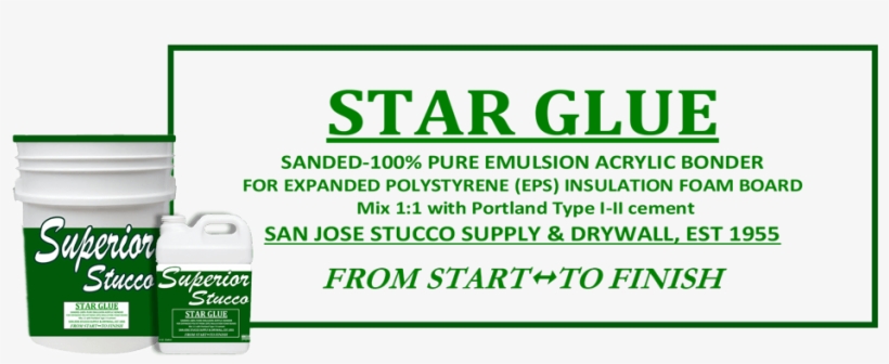 Stucco Supply Star Glue - General Supply, transparent png download