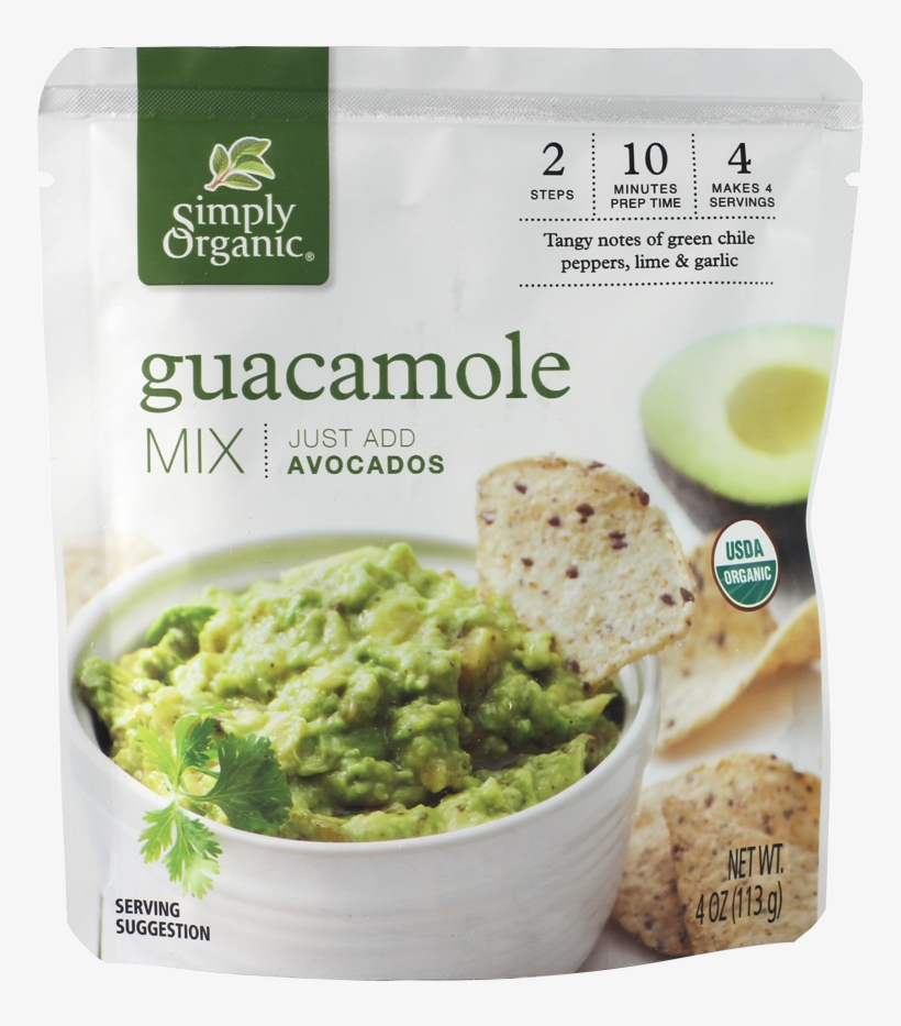 High Res - Simply Organic Guacamole Mix, transparent png download