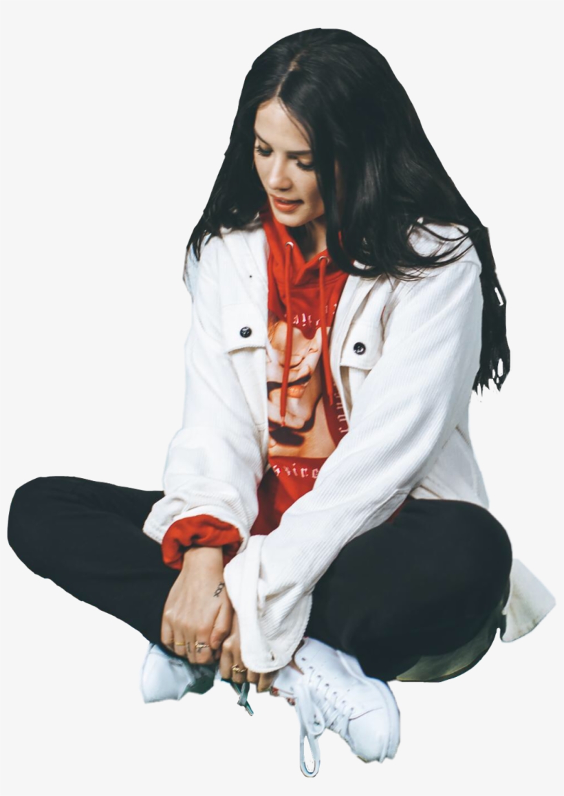 Halsey Sticker - Halsey Wearing A Hoodie, transparent png download