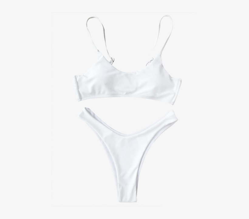 Cami Padded Thong Bathing Suit Suits White - Thong, transparent png download