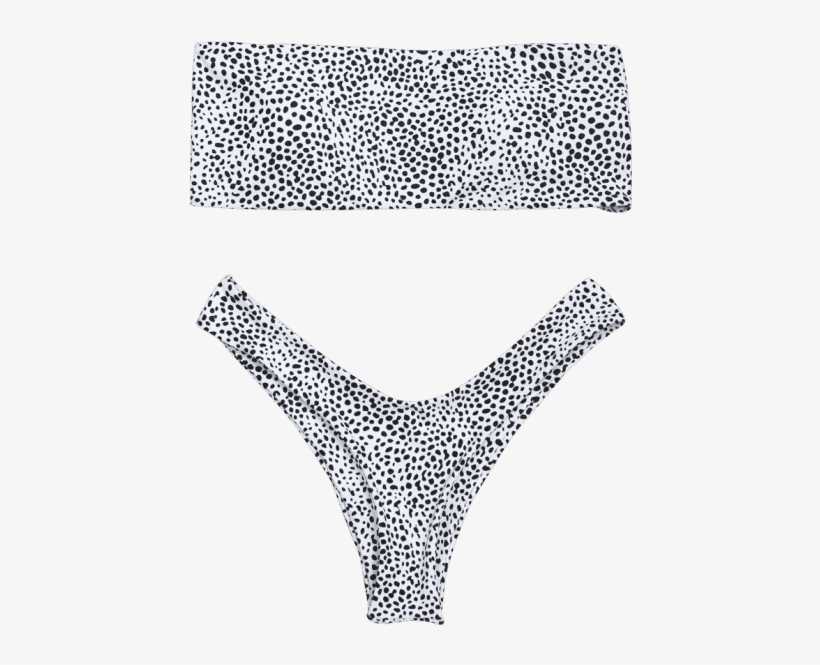 558 X 744 3 - Leopard Print Bandeau Bikini, transparent png download