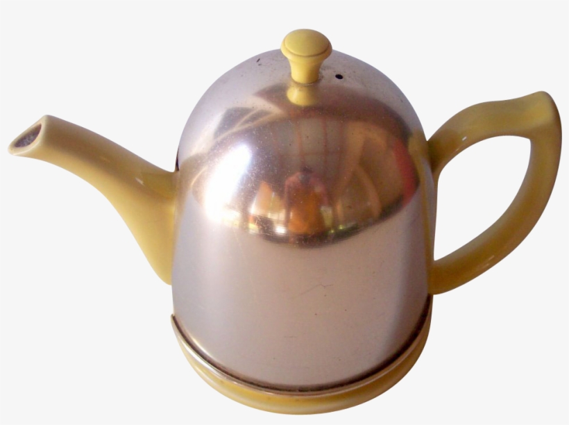 Vintage Hall Teapot With Metal Cozy Canary - Teapot, transparent png download