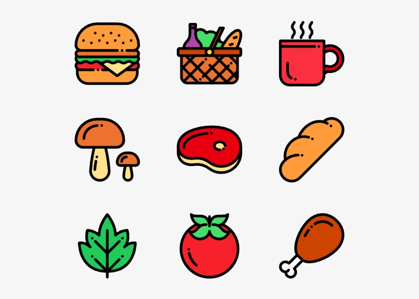 Jpg Transparent Stock Natural Icon Packs Vector Svg - Picnic Food Clipart Transparent, transparent png download