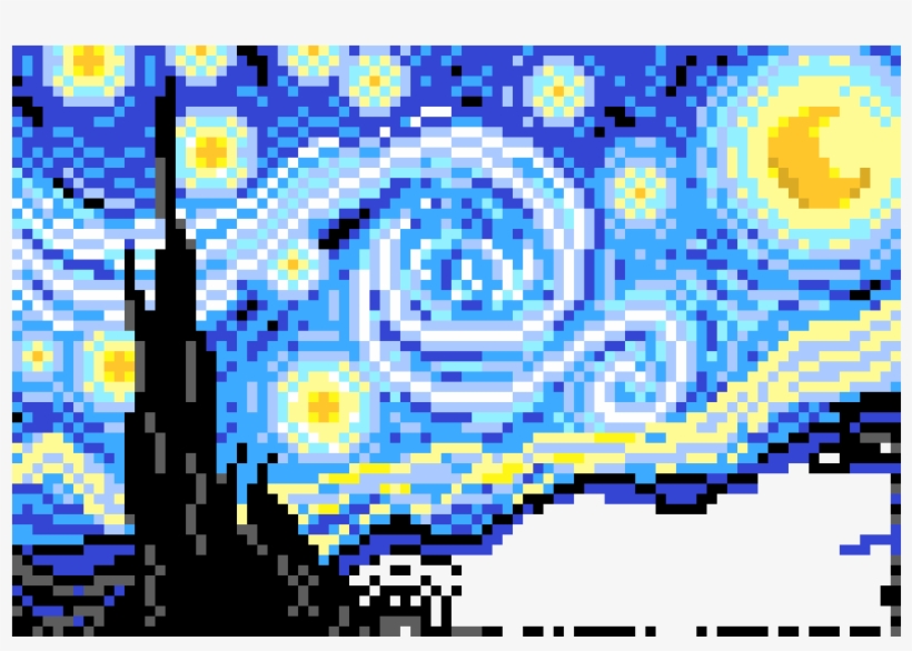 Starry Night Part - Starry Night Perler Beads, transparent png download