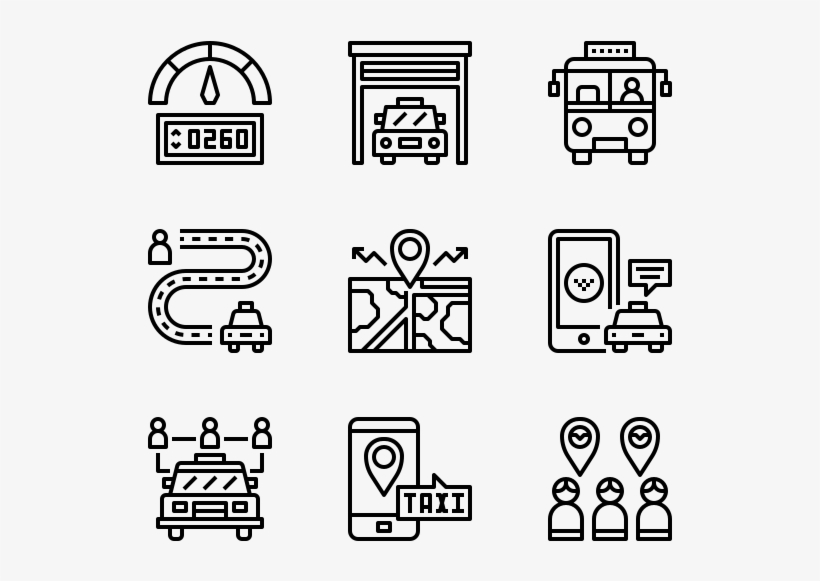 Taxi Service - Manufacturing Icons, transparent png download