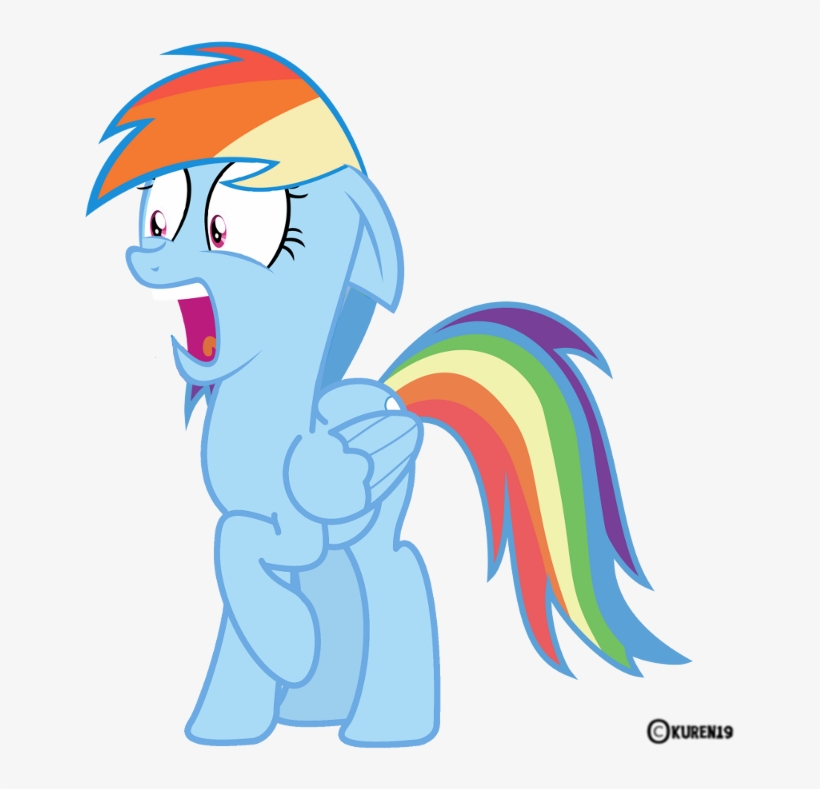 Kuren247, Rainbow Dash, Safe, Shocked, Simple Background,, transparent png download