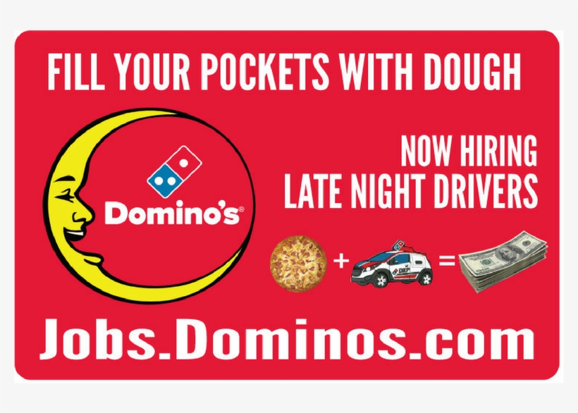 "now Hiring Late Night Drivers" Counter Mat 4-pack - Domino's Pizza, transparent png download
