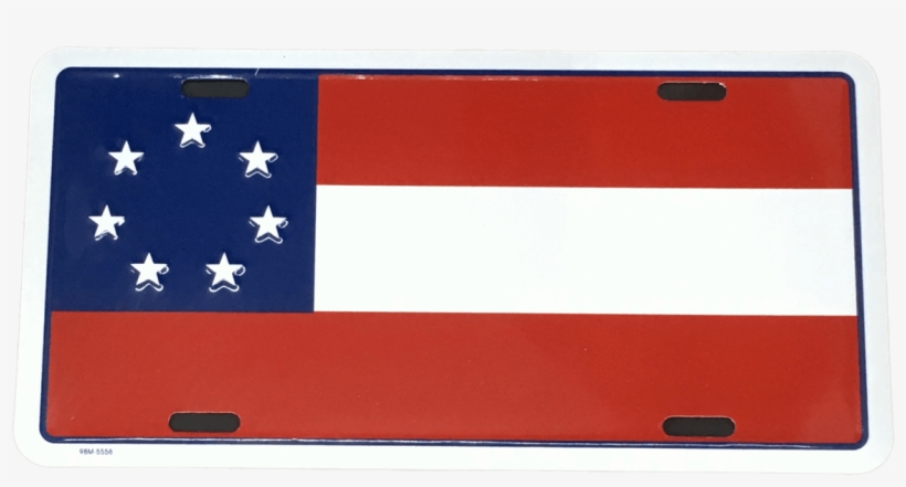 Stars And Bars Confederate Flag License Platelicense - Flag Of The United States, transparent png download