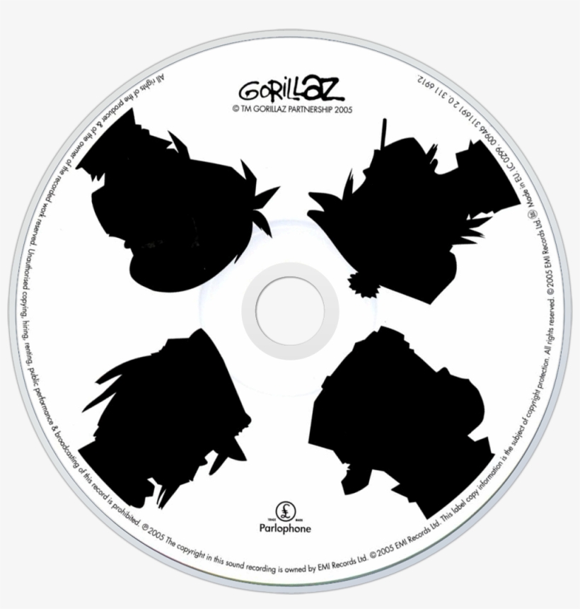 Cdart Artwork - Gorillaz Demon Days Album Cd, transparent png download