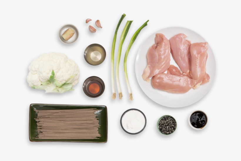 Sesame Chicken Stir-fry With Soba Noodles & Cauliflower - Boneless Skinless Chicken Thighs, transparent png download