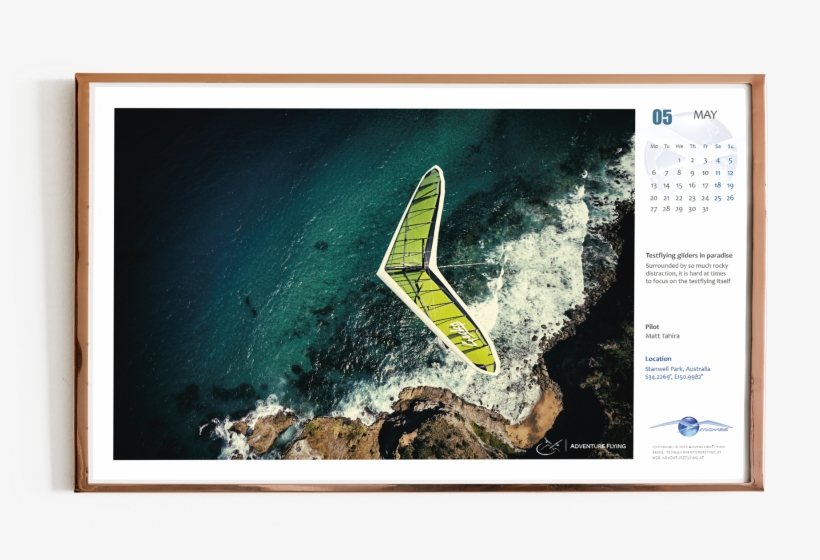 Hang Gliding Calendar - Display Device, transparent png download