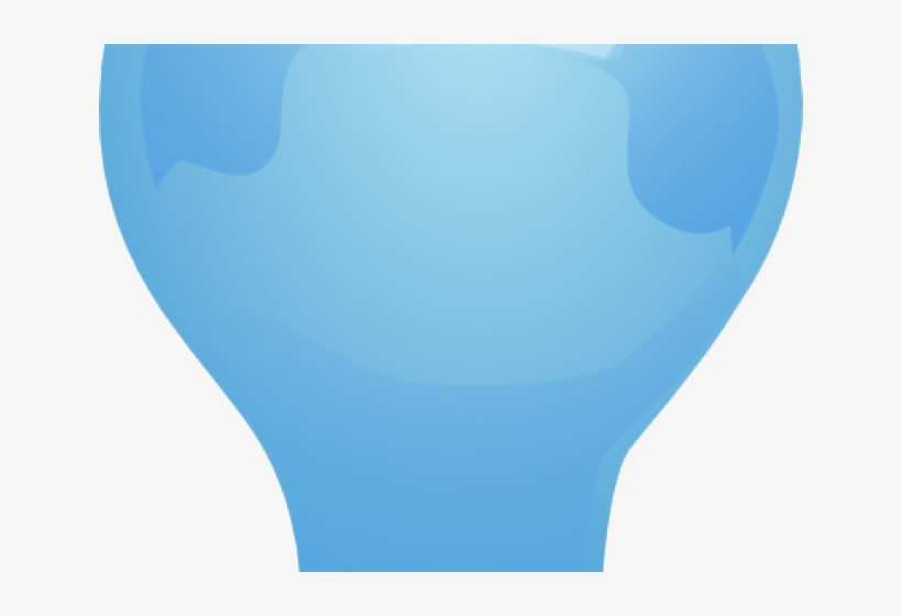 Bulb Clipart Glowing Blue, transparent png download