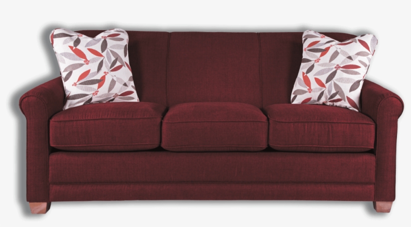 Burgundy Sofa - Couch, transparent png download