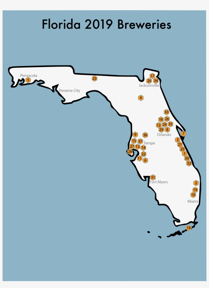 2019 Florida Hop Passport, transparent png download