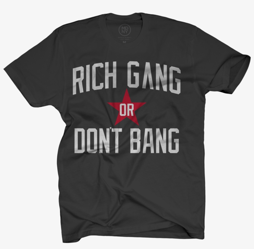 Cash Money Rich Gang Or Don T Bang Black T Shirt - T-shirt, transparent png download