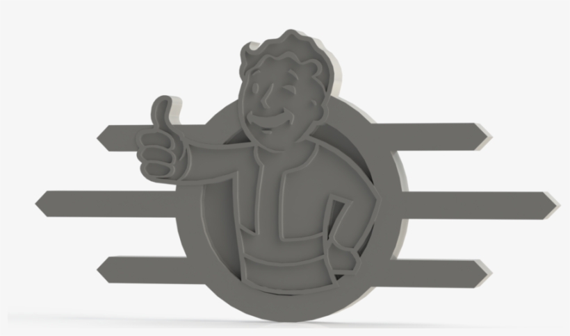 Fallout Badge Set 3d Print - Cartoon, transparent png download
