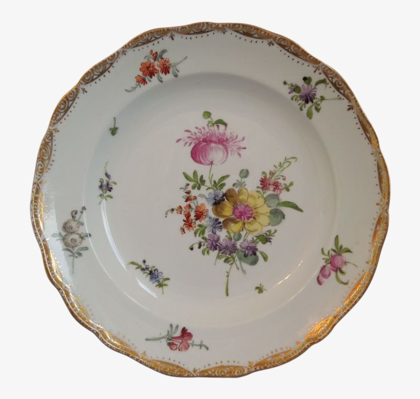 Antique ~ Meissen Porcelain Plate ~ Rococo Design ~ - Plate, transparent png download