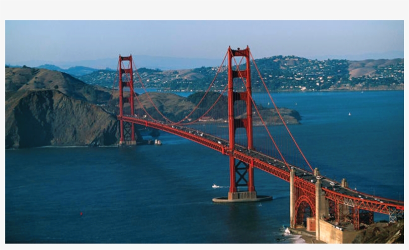 A Grand Presence In California Since It First Opened - Golden Gate Bridge, transparent png download