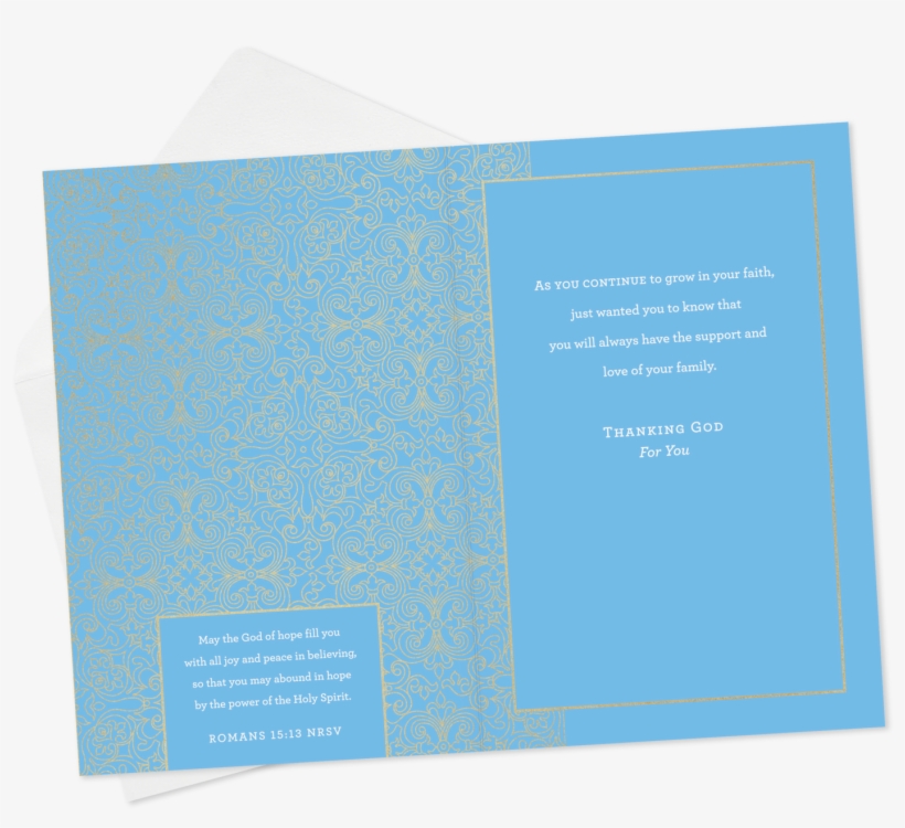 White Dove Confirmation Card For Son - Brochure, transparent png download