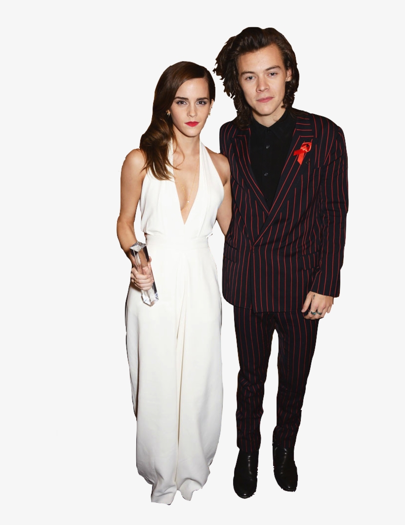 Harry Styles And Emma Watson At The British Fashion - Tuxedo Transparent  PNG - 634x1024 - Free Download on NicePNG, image size:820x1064