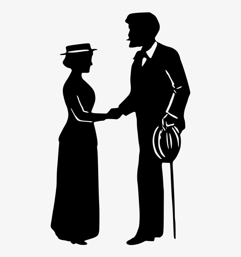 Man And Lady Shaking Hands - Man And Woman Shaking Hands Clipart, transparent png download