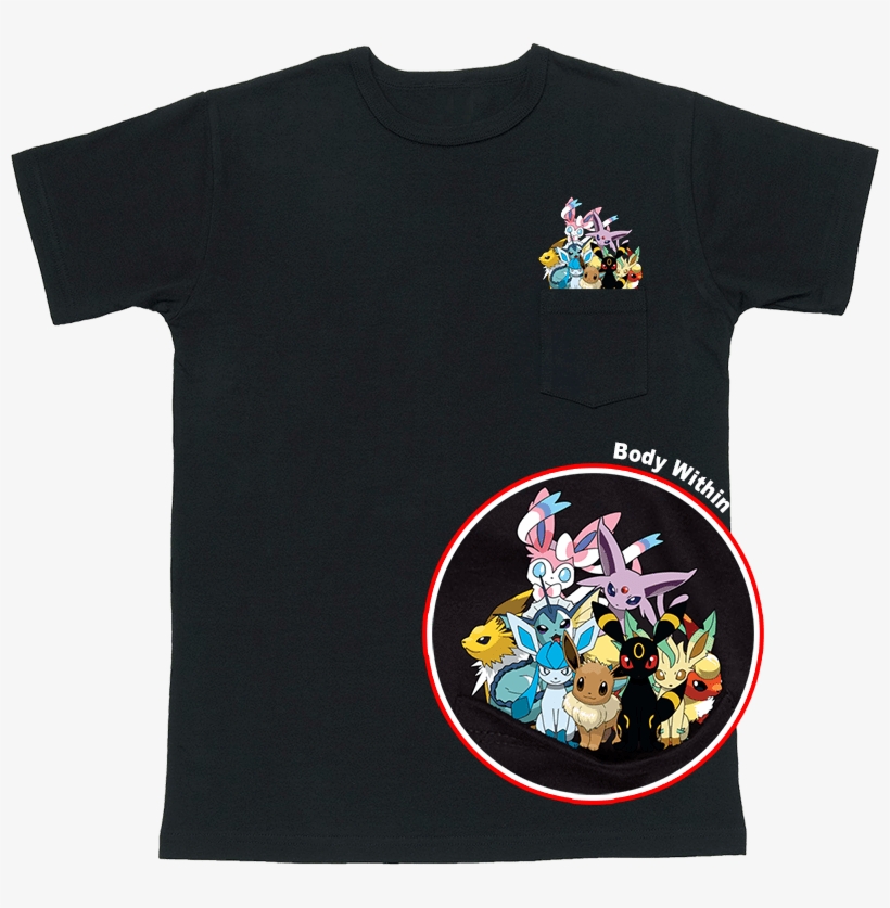 Eevee Pocket T-shirt - Vegeta In Pocket Shirt, transparent png download