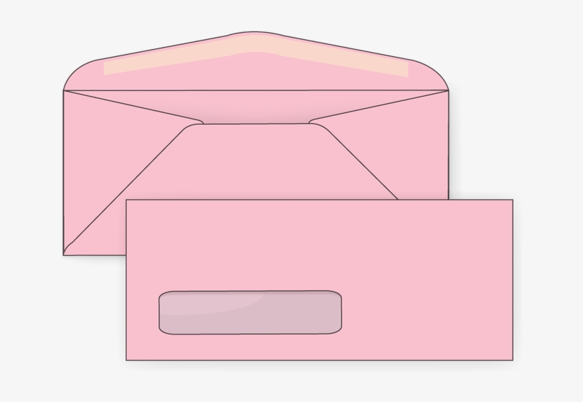 #10 Pink Digital Window Envelopes - Envelope, transparent png download