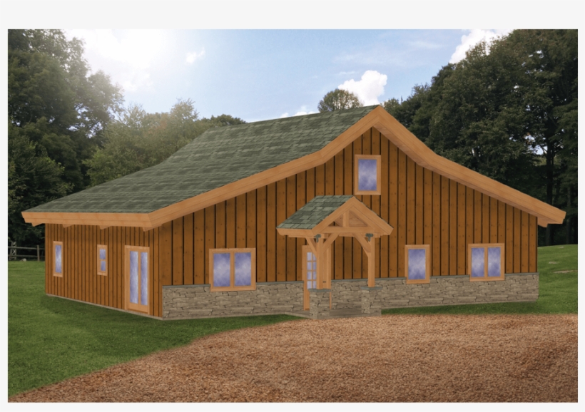 Predesigned Barn Home Kit 2 Ponderosa Country Barn - Barn, transparent png download