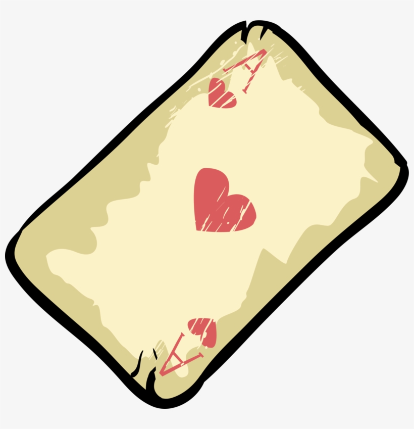 Yellow Hand French Cards Drawn Playing - Нарисованные Игральные Карты, transparent png download