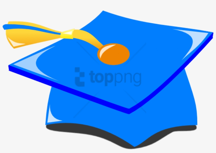 Graduation Hat Blue And Gold Clip Art - Blue And Gold Graduation Hat