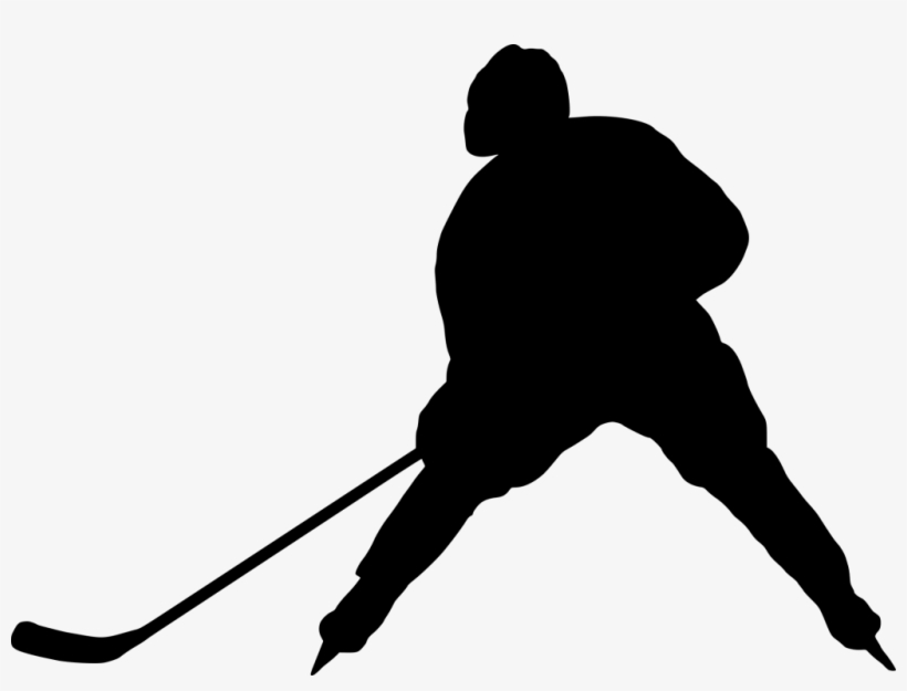 Png File Size - Hockey Player Silhouette Png, transparent png download