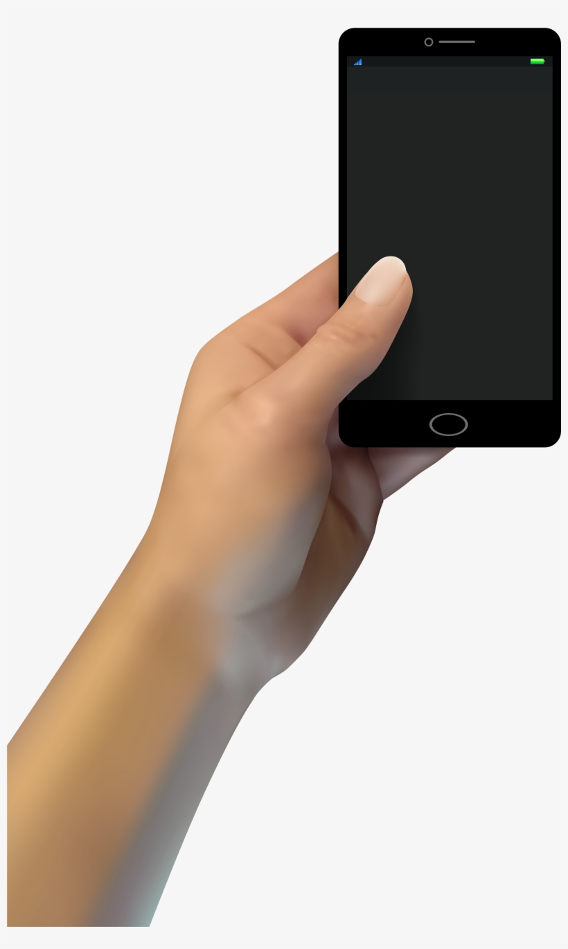 Hand With Smartphone Png Clip Art, transparent png download