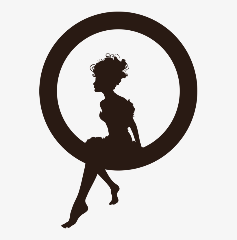 Female Woman Silhouette Child - Silhouette In Circle, transparent png download