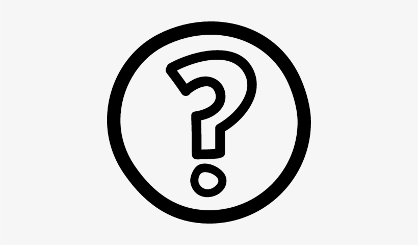 Question Mark Outline In A Circle Hand Drawn Button - Number 5 In Circle, transparent png download