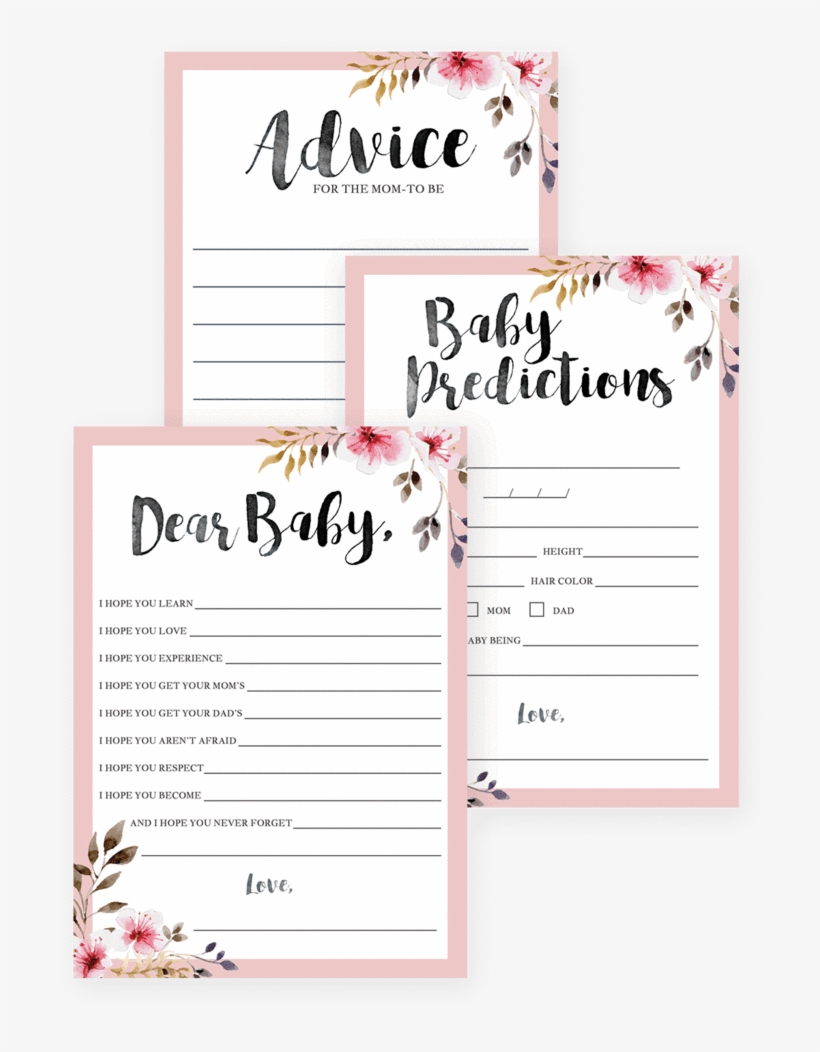 Blush Watercolor Baby Shower Activities For Girls By - Baby Shower Activities, transparent png download