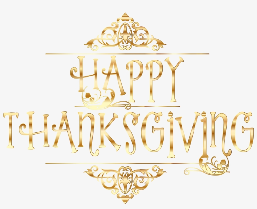 This Free Icons Png Design Of Gold Happy Thanksgiving Transparent