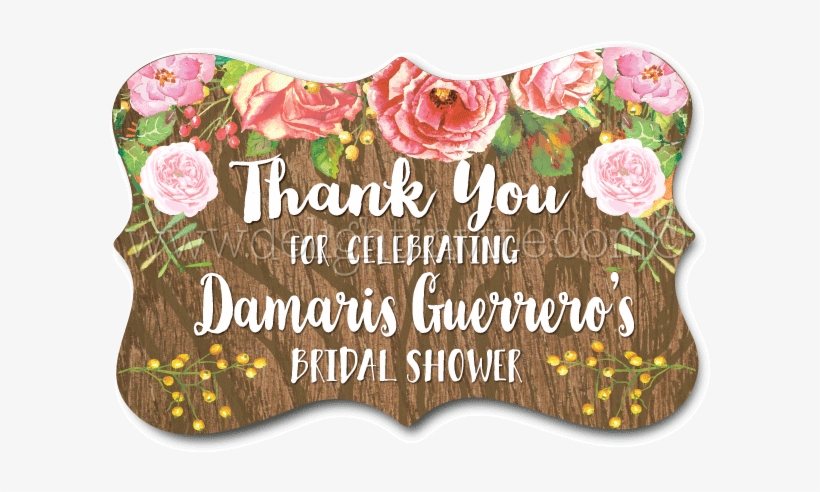 Rustic Floral Watercolor Bridal Shower Flourish Favor - Sweet Pea, transparent png download