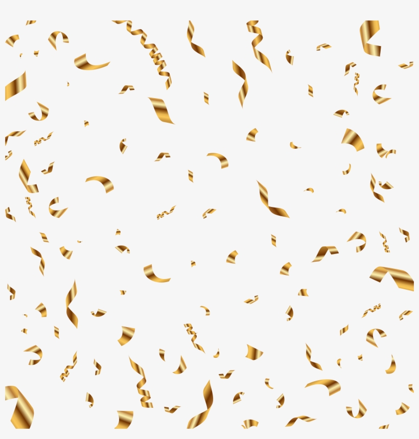 Gold Confetti Transparent Clip Art Image, transparent png download