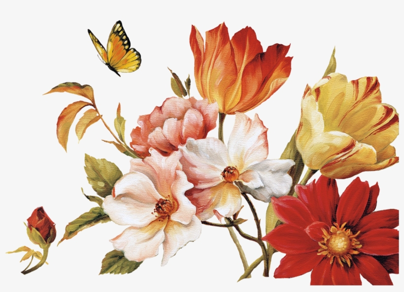 Click On Image To Enlarge - Lisa Audit Paintings On Canvas Art - Poesie Florale, transparent png download