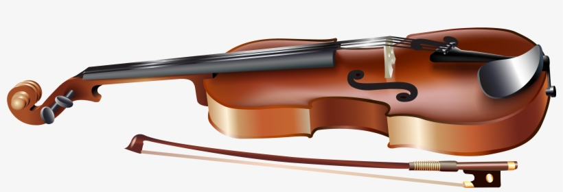 Violin With Bow Png Clipart - Violin Art Transparent, transparent png download