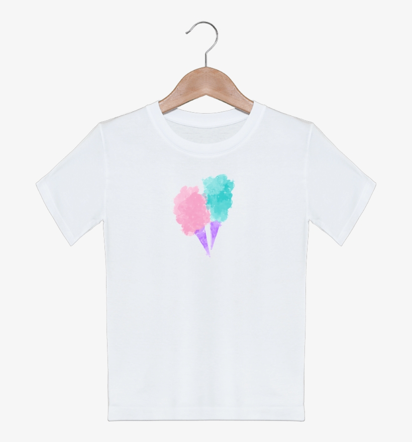 T-shirt Garçon Motif Watercolor Cotton Candy Pinkglitter - Heart, transparent png download